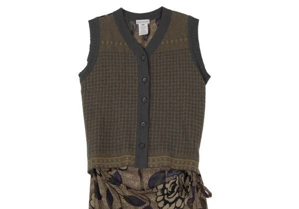 Dries Van Noten Floral Knit Vest Dress