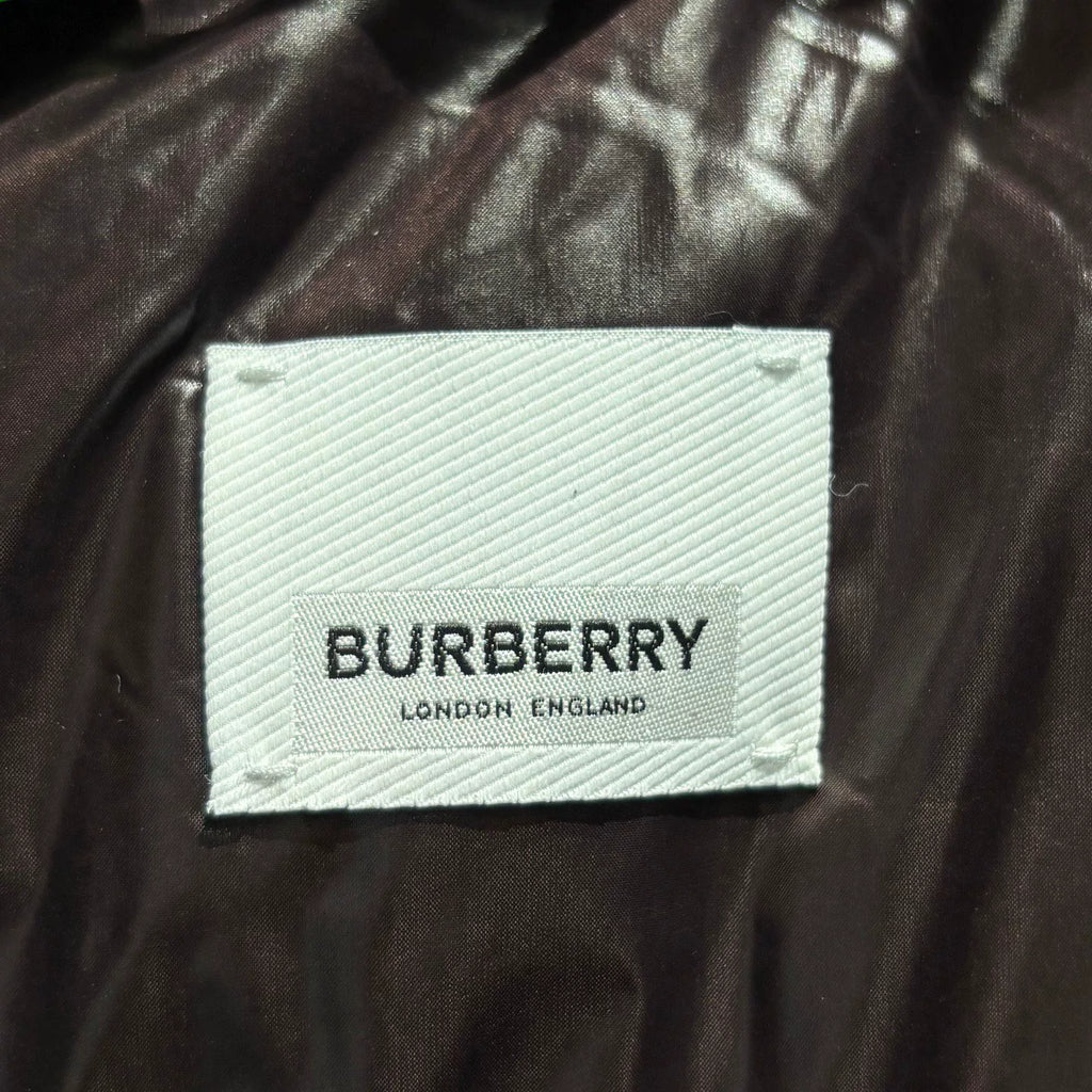 Burberry Black Brown Nylon Stand-Collar Zip-Up Puffer Jacket