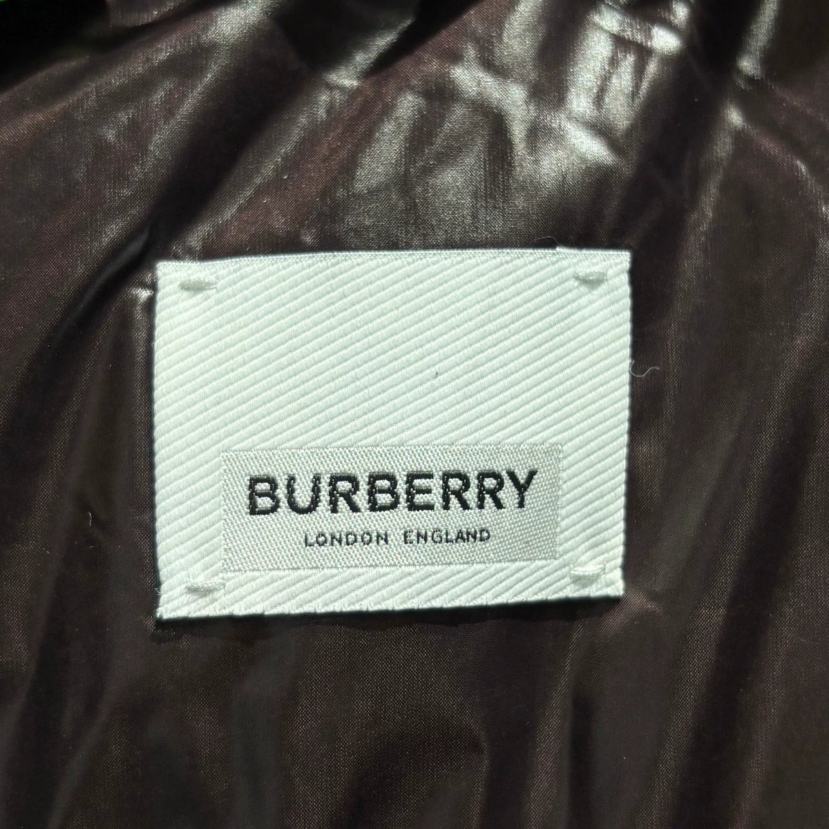 Burberry Black Brown Nylon Stand-Collar Zip-Up Puffer Jacket