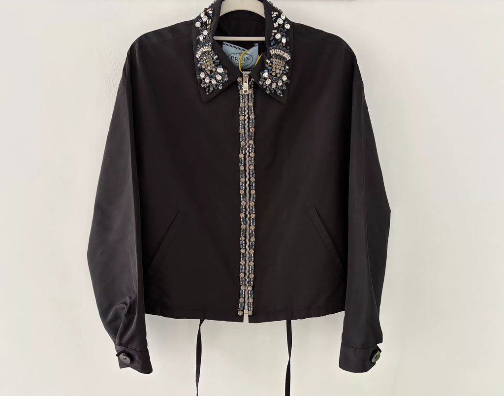 Prada Rhinestone Panel Jacket