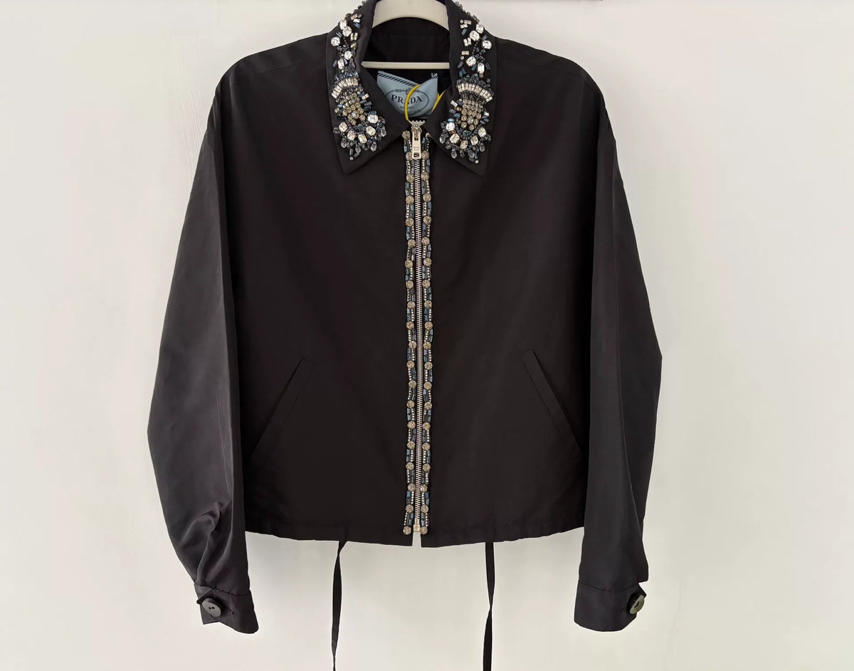 Prada Rhinestone Panel Jacket