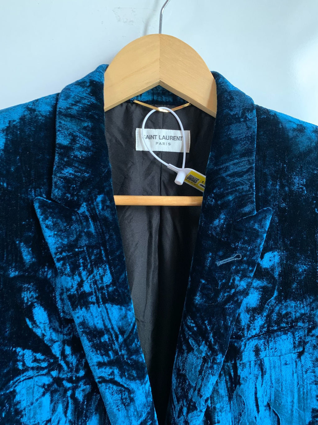 Saint Laurent Blue Velvet Blazer