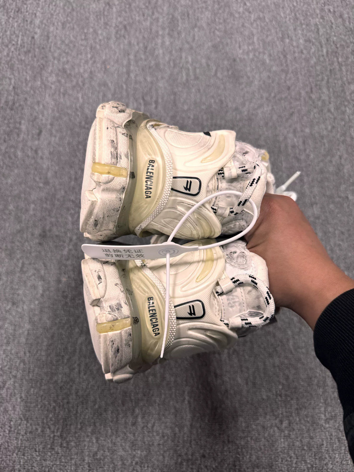 Balenciaga Runner Black White Graffiti Sneakers