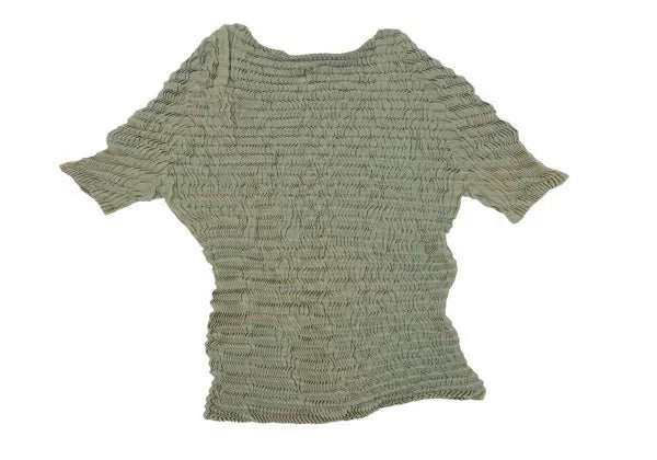 Issey Miyake Vintage Green Pleated Top