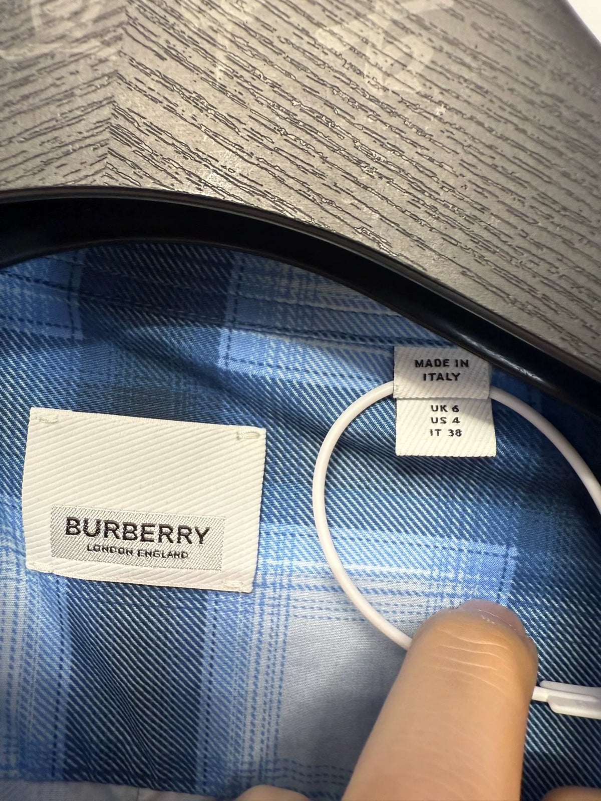 Burberry Ink Blue Ocean Pattern Shirt