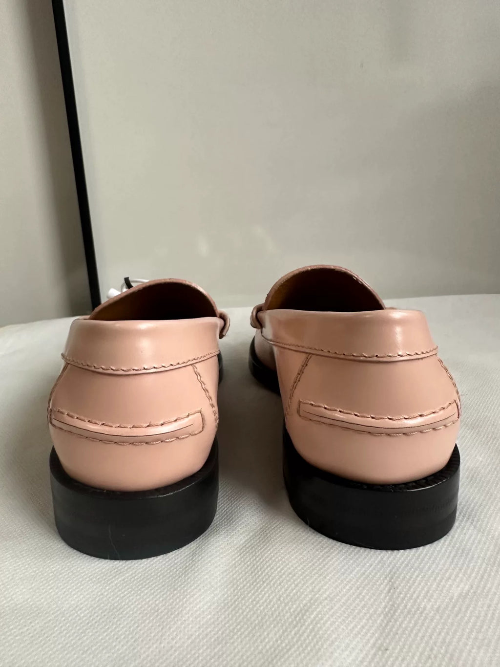 Gucci Pink Double G Logo Loafers