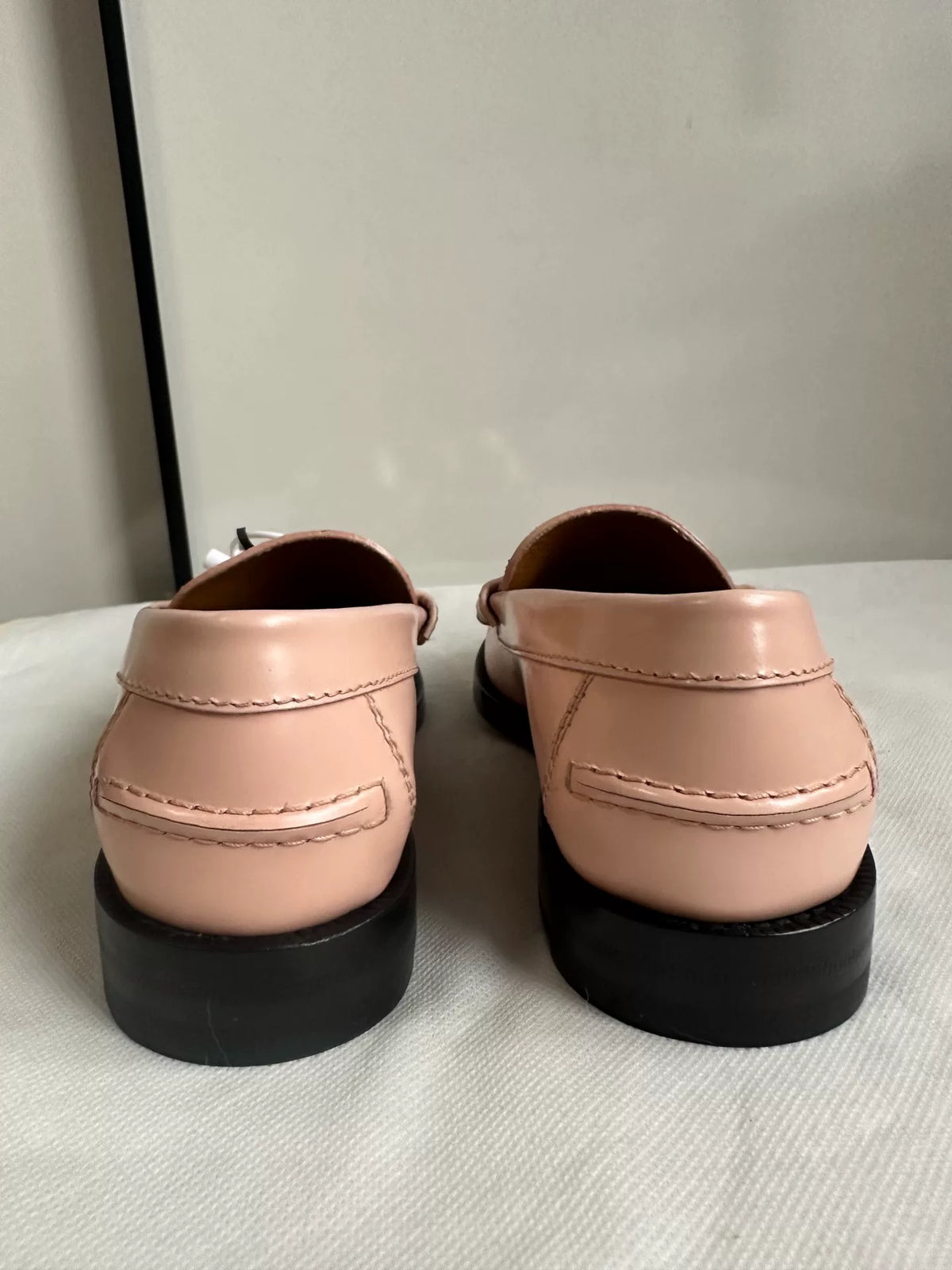 Gucci Pink Double G Logo Loafers