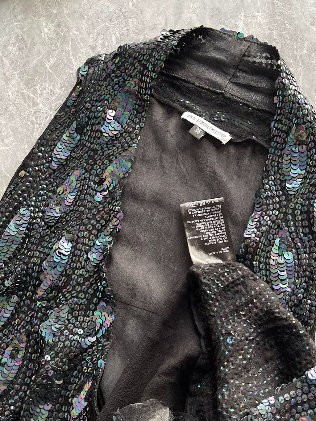 Ann Demeulemeester Scale Shimmer Silk Vest