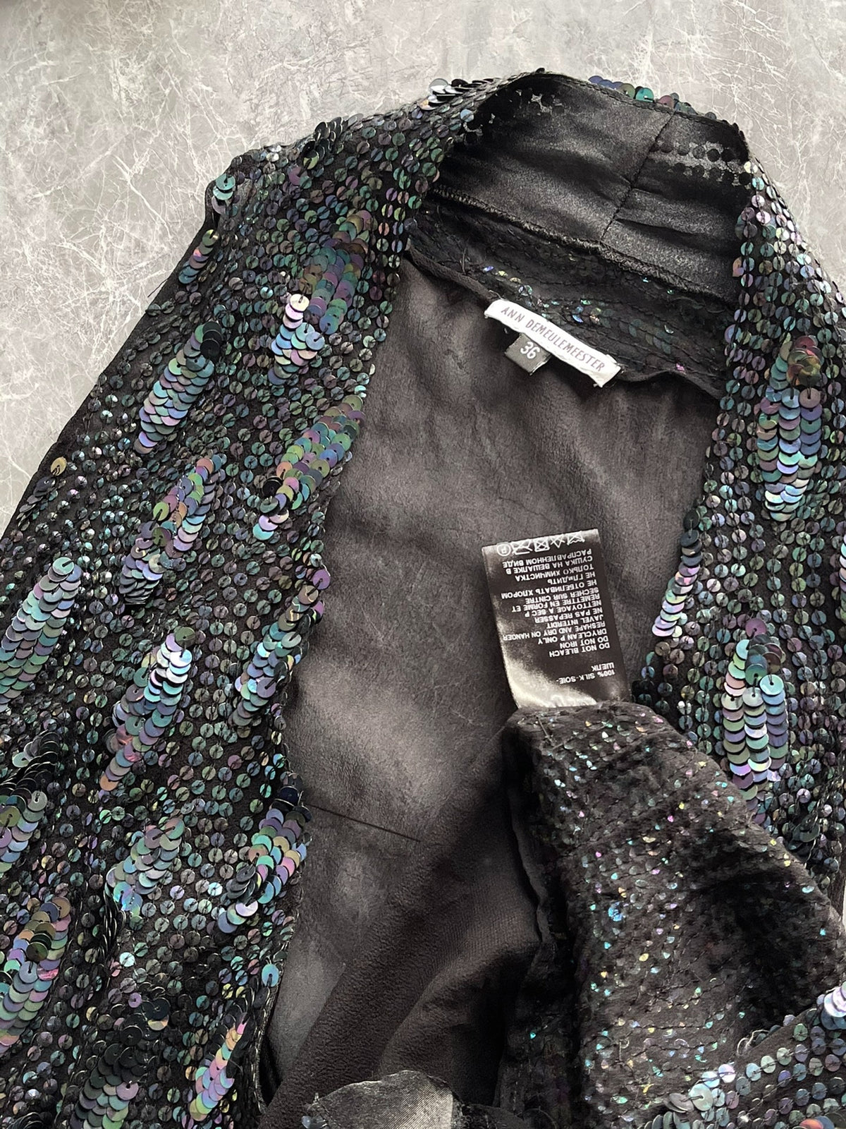 Ann Demeulemeester Scale Shimmer Silk Vest