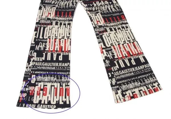Jean Paul Gaultier Vintage Black Logo Print Trousers