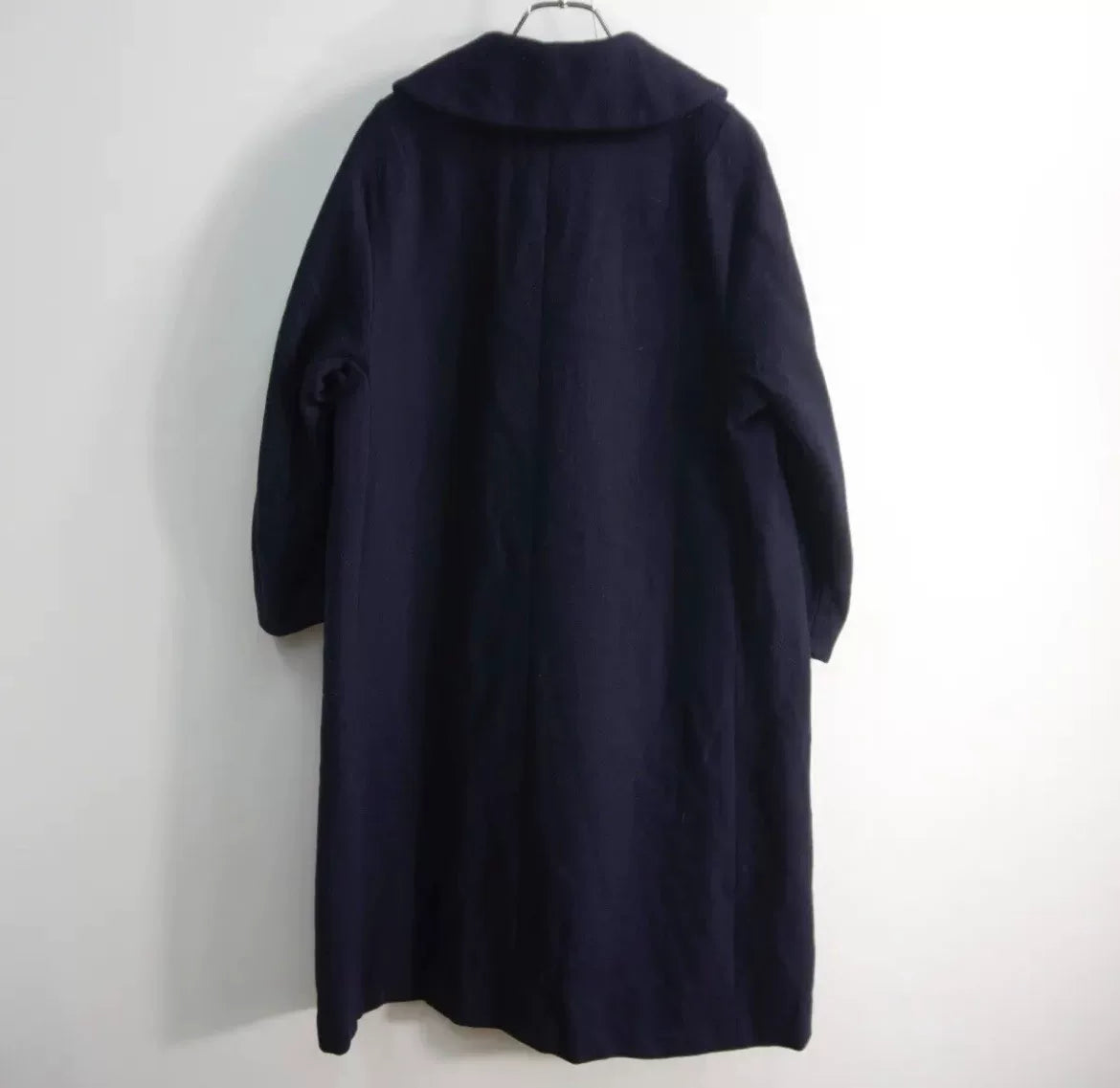 Comme Des Garçons AW09 Navy Blue Crew Neck Wool Coat