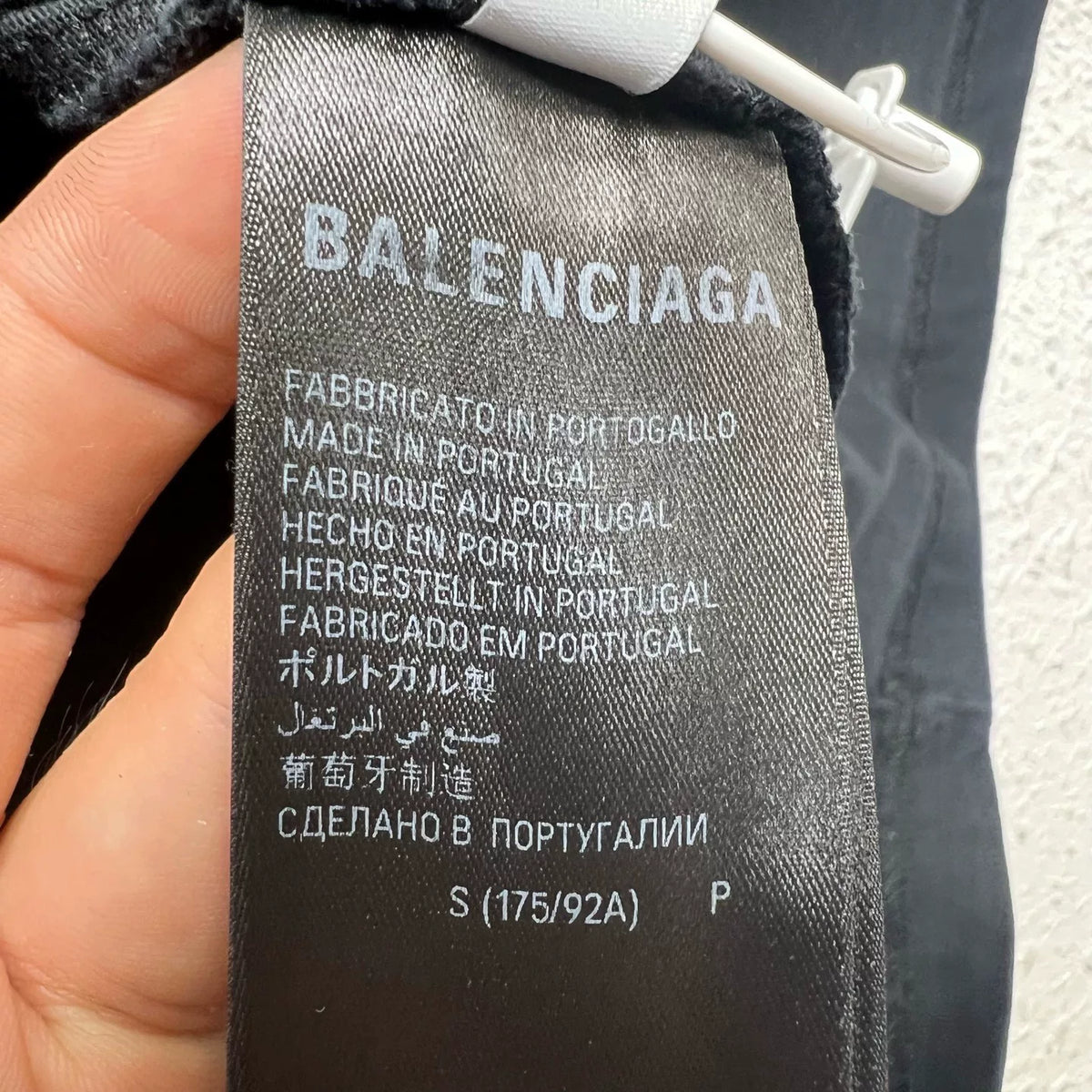 Balenciaga Black Inverted Letter Logo Short Sleeve T-Shirt