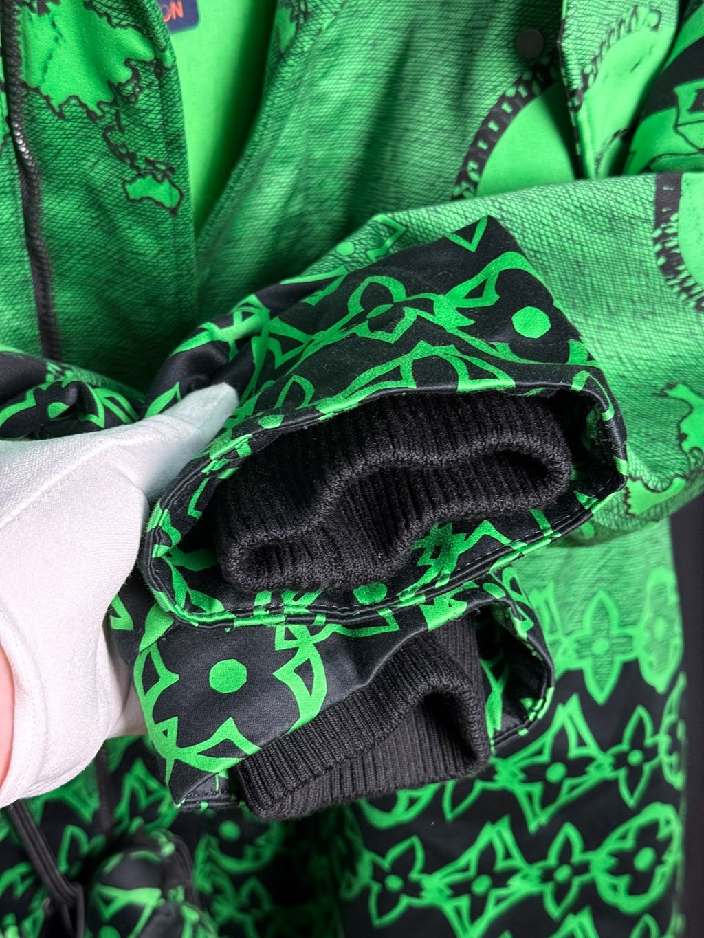 Louis Vuitton Green Print Runway Runway Coat