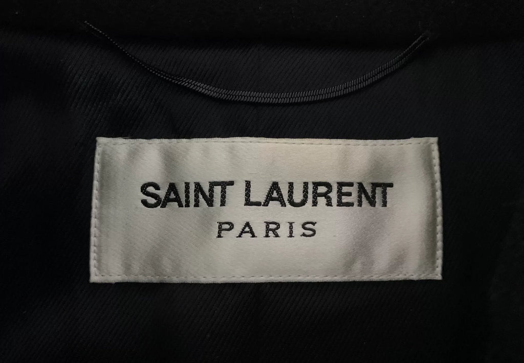Saint Laurent 15FW Black Sheepskin Coat Wool
