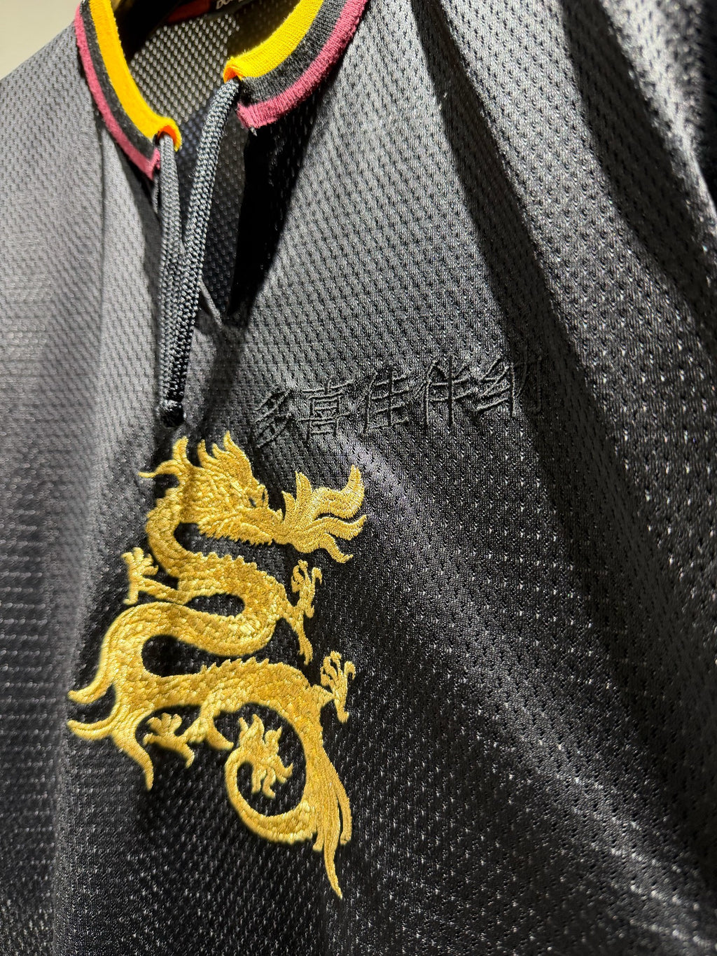 Dolce&Gabbana golden dragon mesh shirt