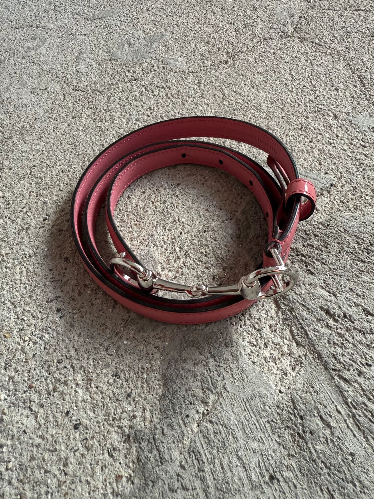 Gucci Pink Horsebit Leather Belt