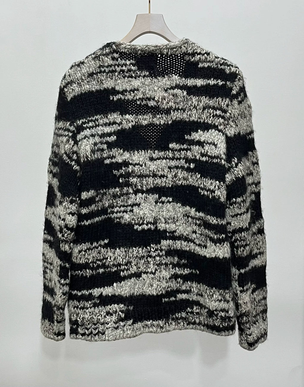 Number (n)ine "Give Peace A Chance" 04AW Wool Knit Black Cardigan