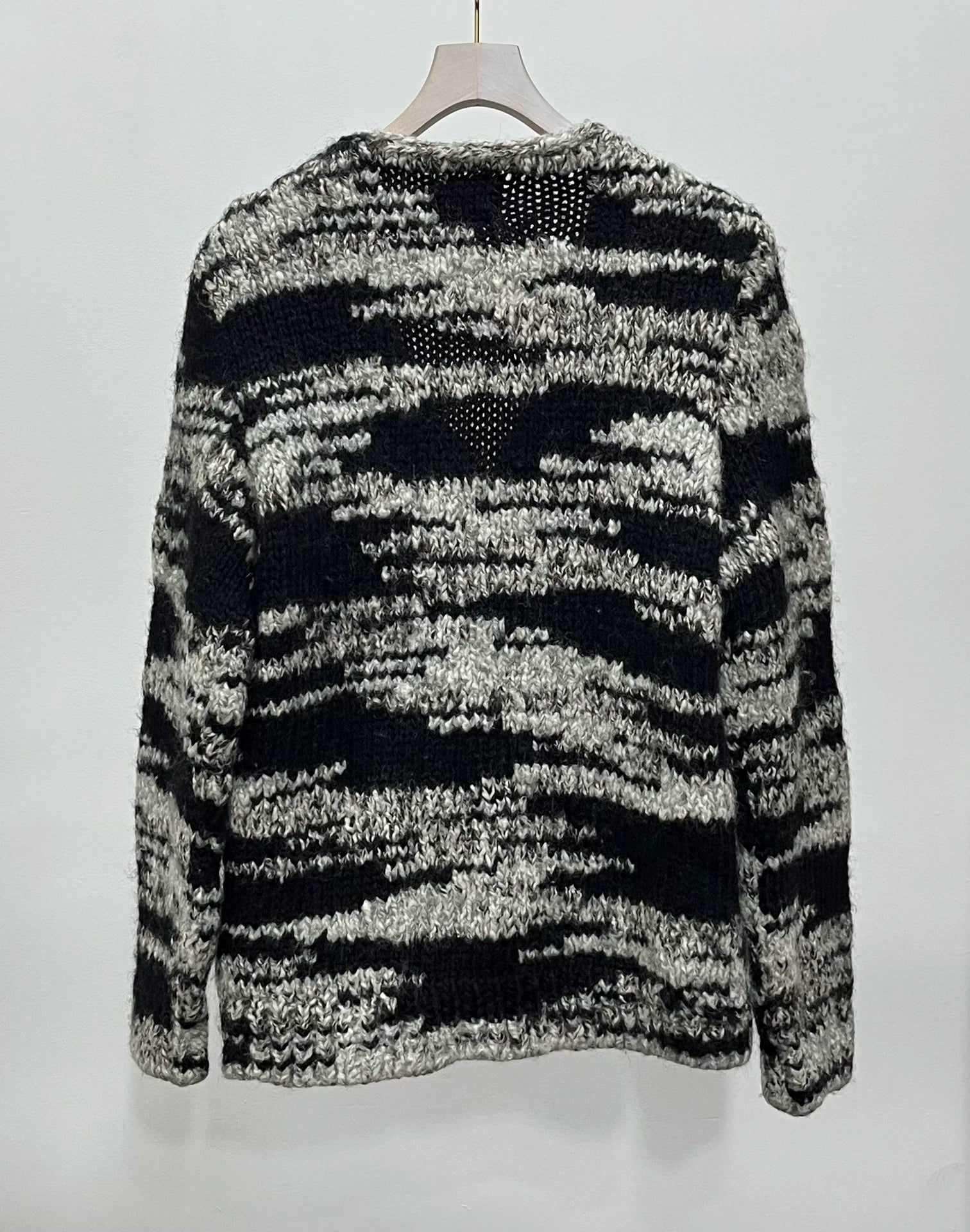 Number (n)ine "Give Peace A Chance" 04AW Wool Knit Black Cardigan