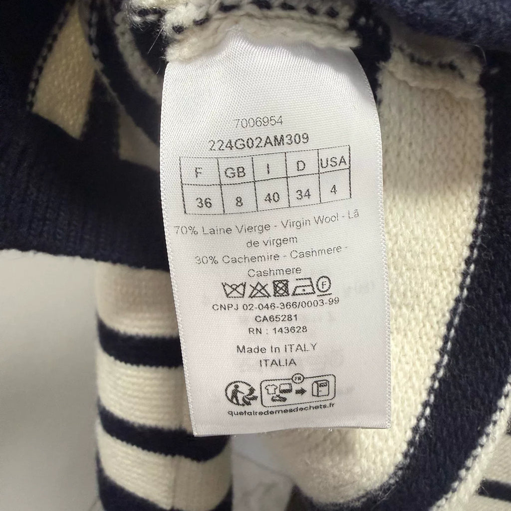 Dior Striped Logo Cardigan