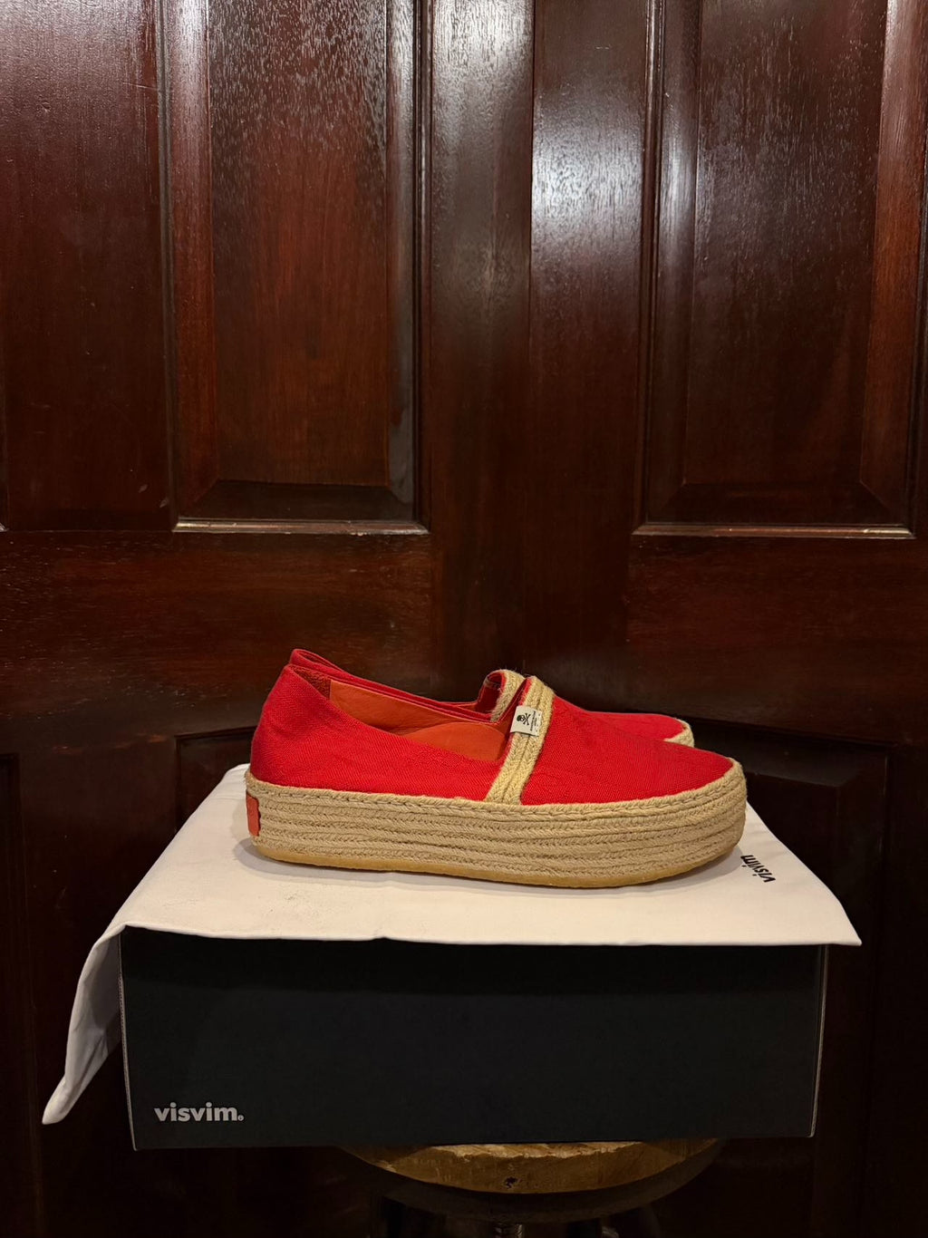 mastermind Japan × VISVIM SS12 Red Prima Thick-Sole Woven Linen Boots