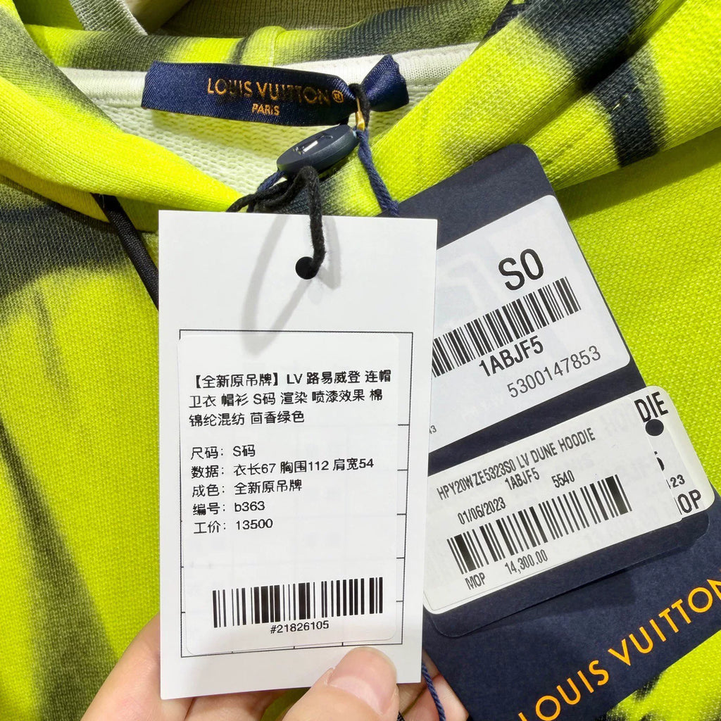 Louis Vuitton Hooded Cotton Green Hoodie
