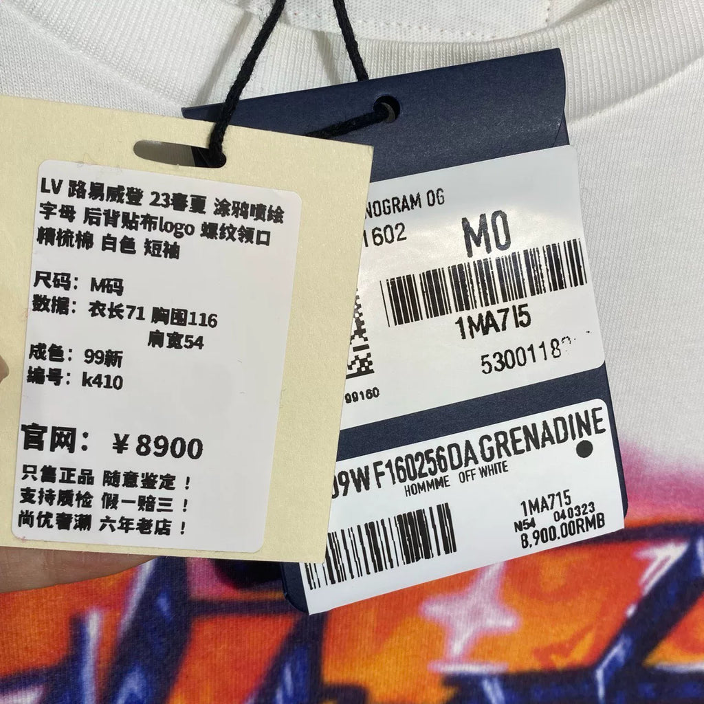 Louis Vuitton SS23 Logo Cotton White Short Sleeve Shirt