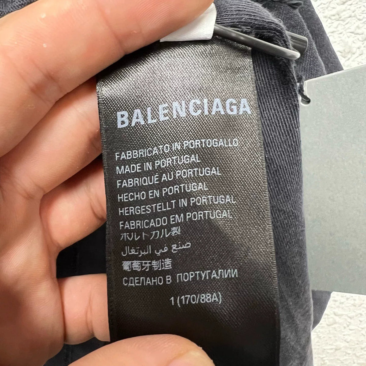 Balenciaga SS24 Black Washed Short Sleeve Top