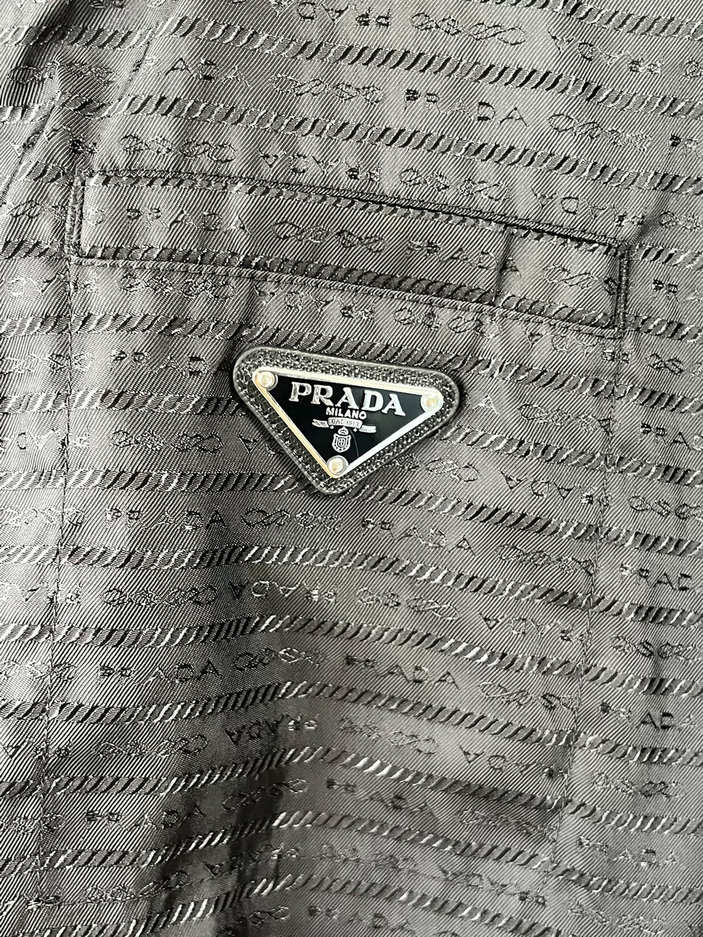 Prada Re-Nylon Black Hooded Triangle Logo Jacket