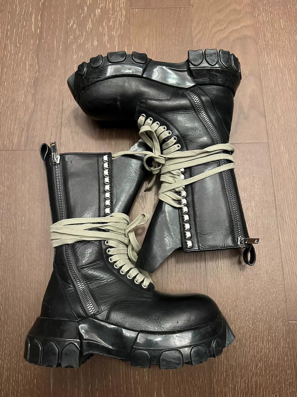 Rick Owens Octopus Lace-Up Military Boots