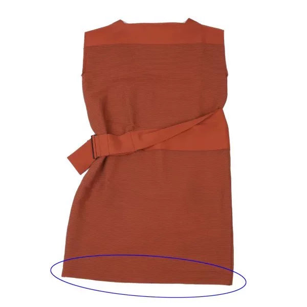 Issey Miyake Vintage Orange Pleated Dress