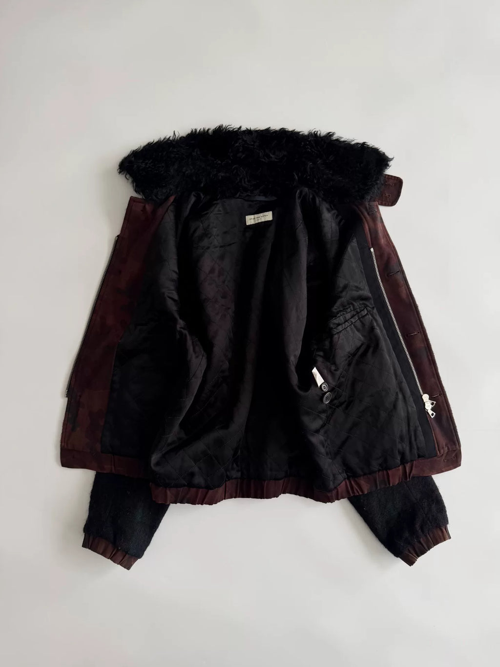 Dries Van Noten FW14 Wool Camel Mohair Plaid Collared Jacket