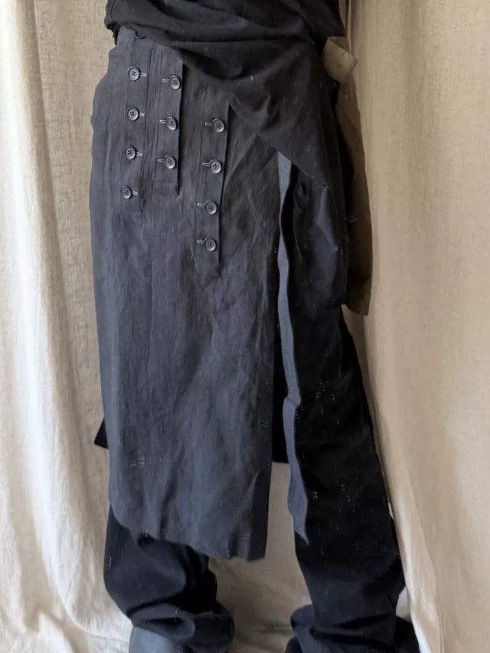 Yohji Yamamoto SS24 Linen Wrap Top