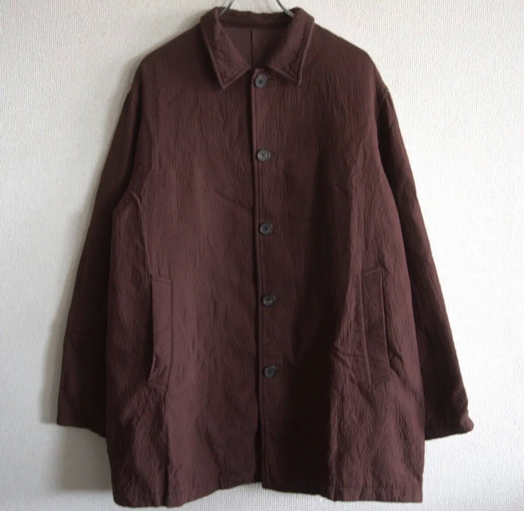 Yohji Yamamoto 1990s Silk Wool Stand-Collar Coat