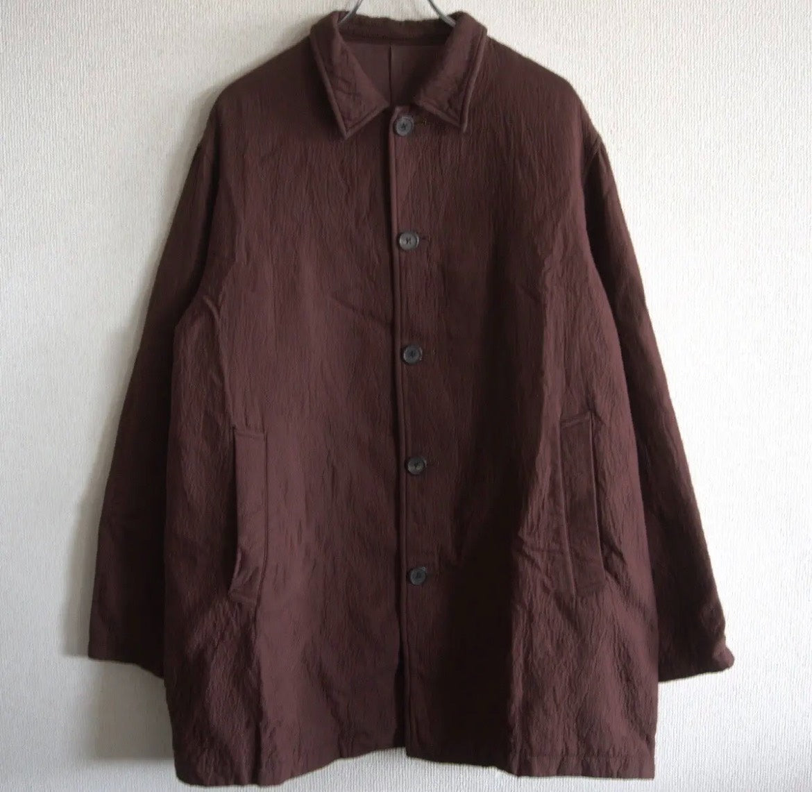 Yohji Yamamoto 1990s Silk Wool Stand-Collar Coat