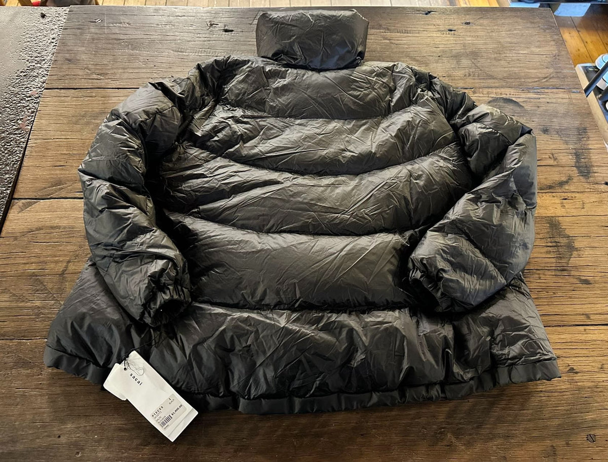 sacai FW16 Luck Black A-Line Puffer Down Jacket