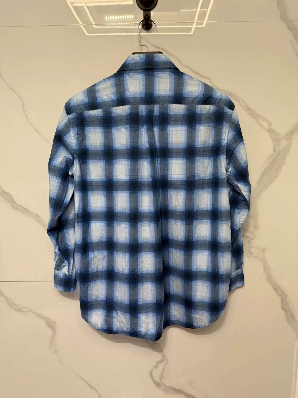 Burberry Ink Blue Ocean Pattern Shirt