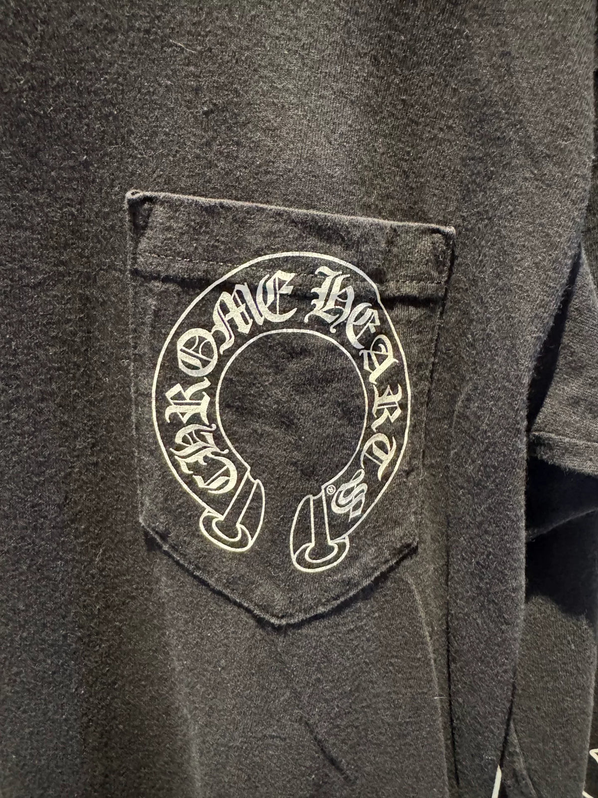 Chrome Hearts Black Horseshoe Scroll Cross Long Sleeve Top