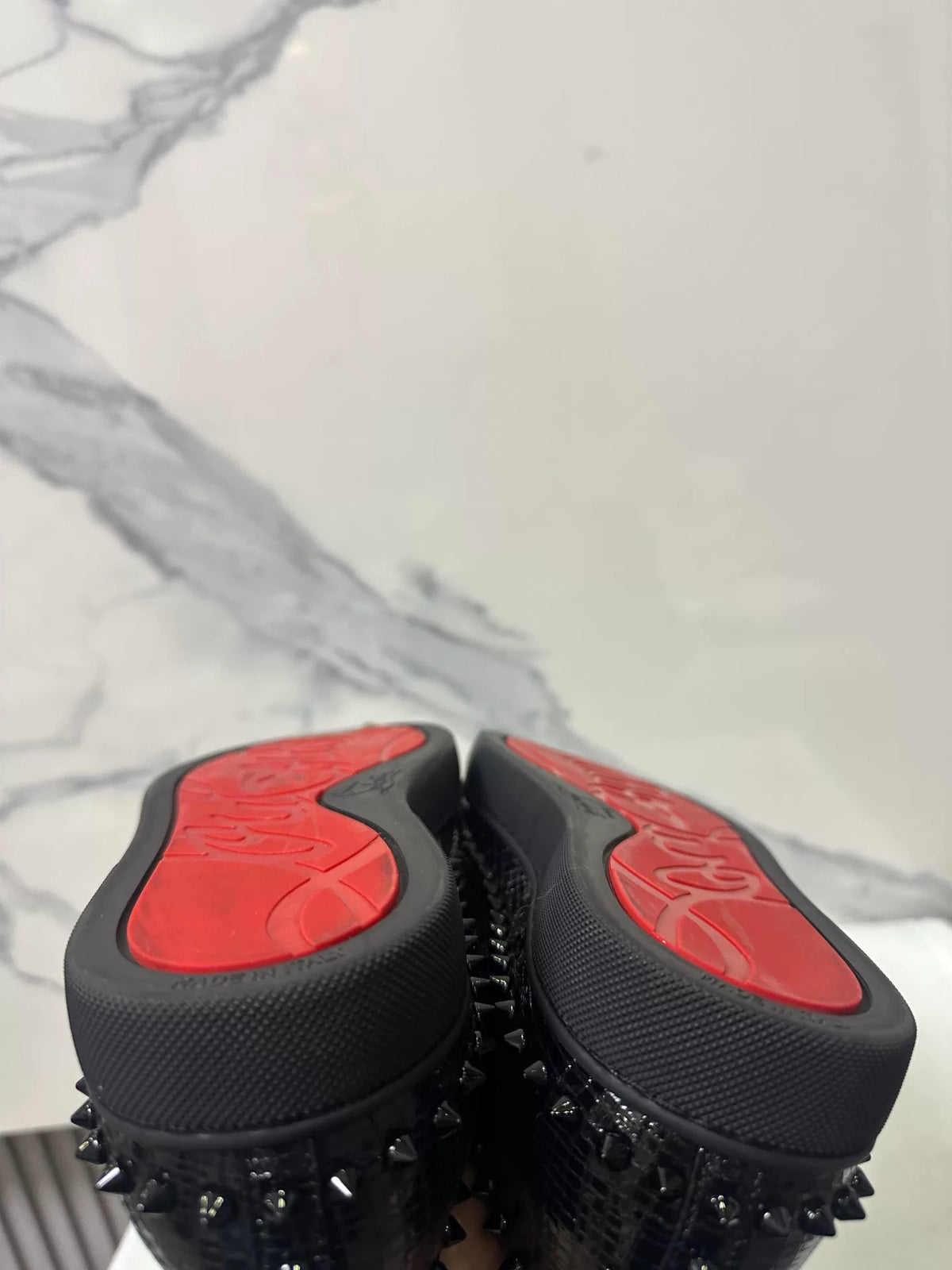 Christian Louboutin Black Pik Boat Loafers