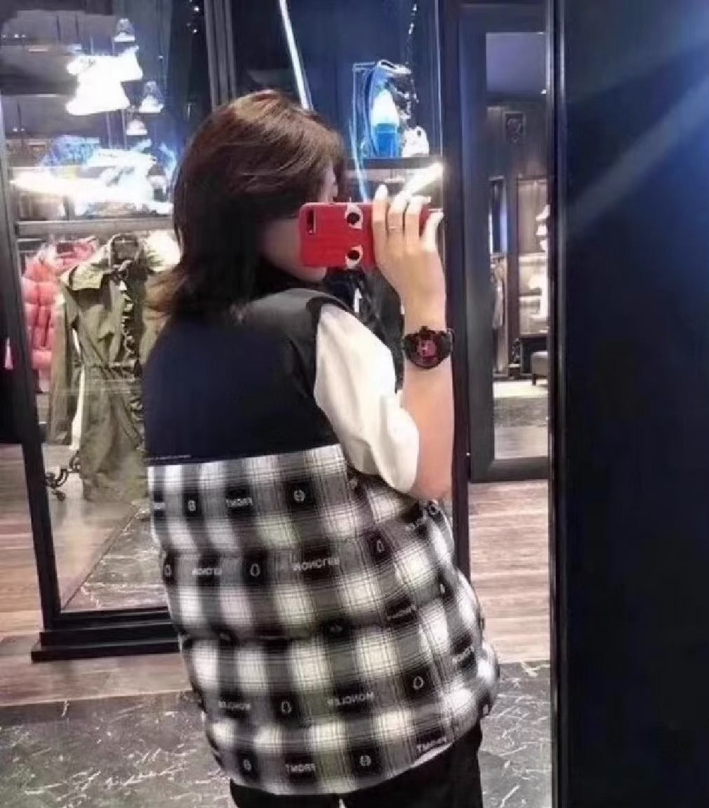 MONCLER x FRGMT Hiroshi Fujiwara Collaboration Plaid Patchwork Vest