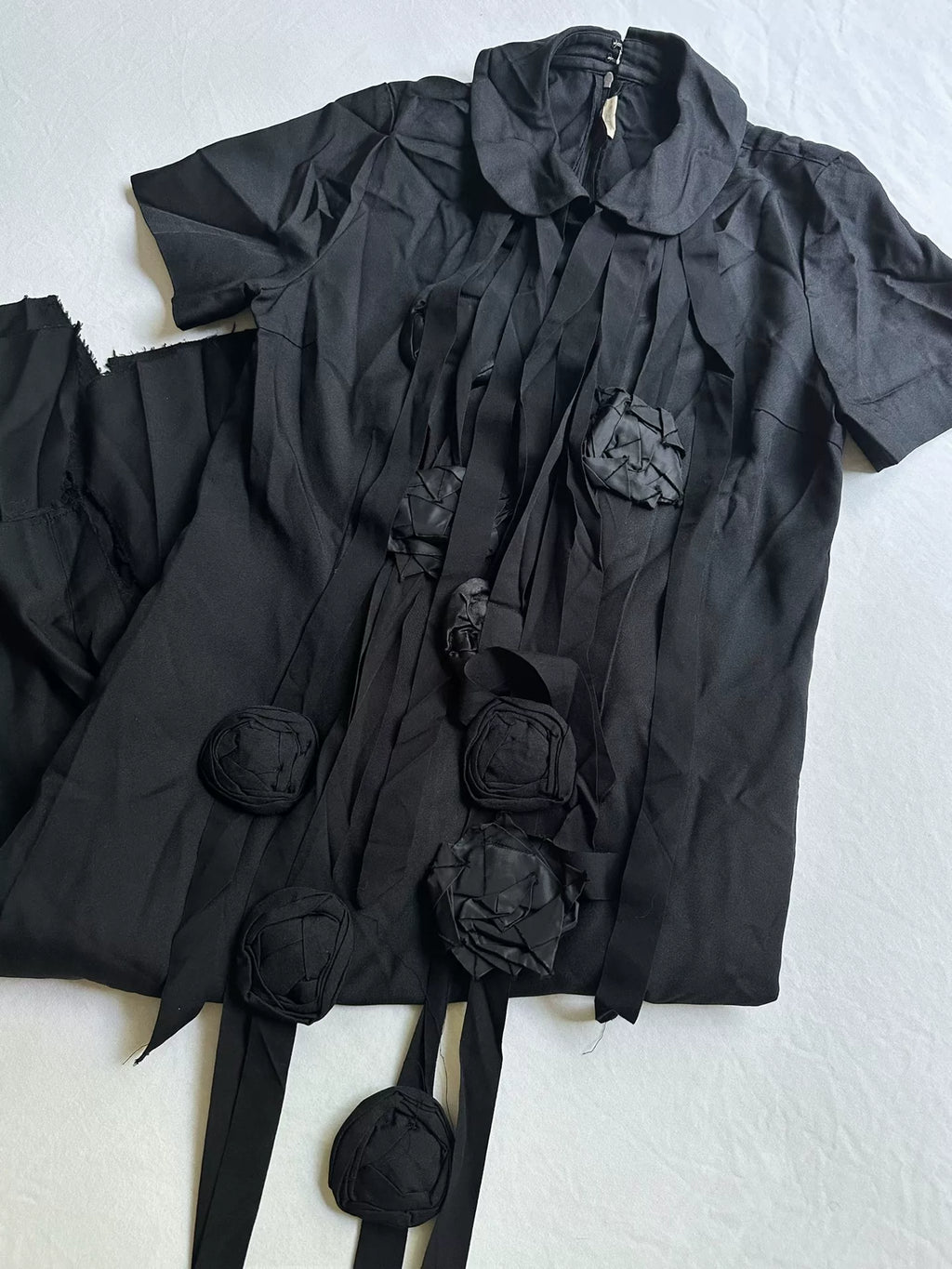 Comme Des Garcons mainline torn rose dress