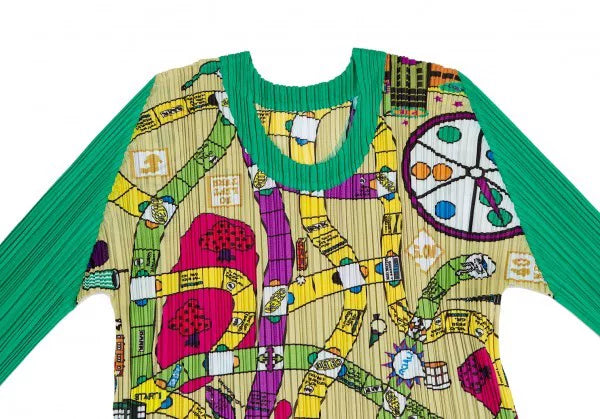 Issey Miyake Vintage Green Ludo Pleated Top