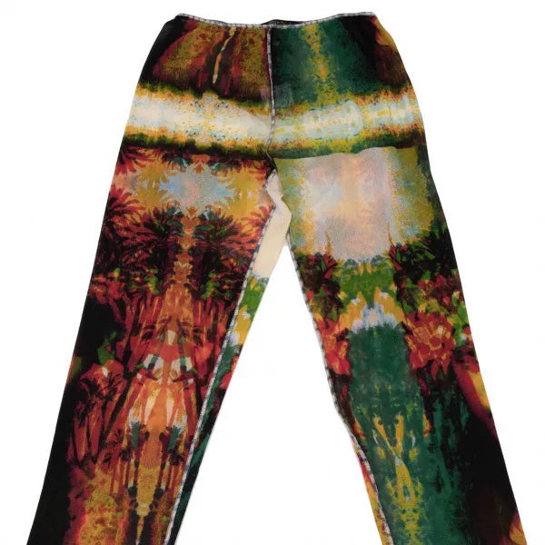 Jean Paul Gaultier Vintage Green Portrait Mesh Trousers