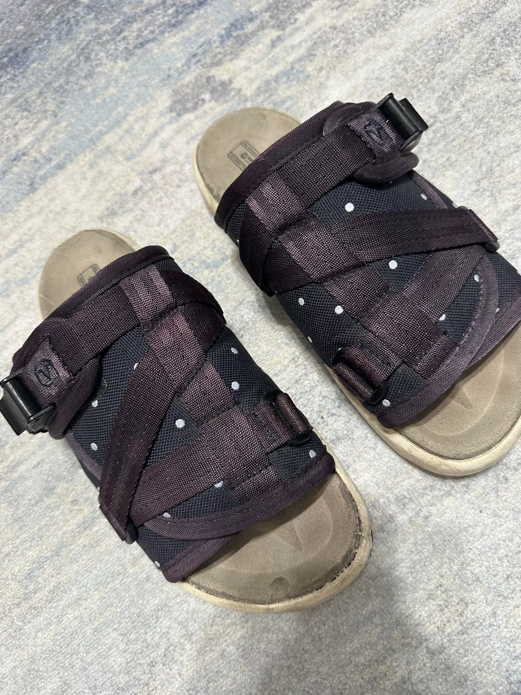 Visvim Purple Polka Dots Christo Slides