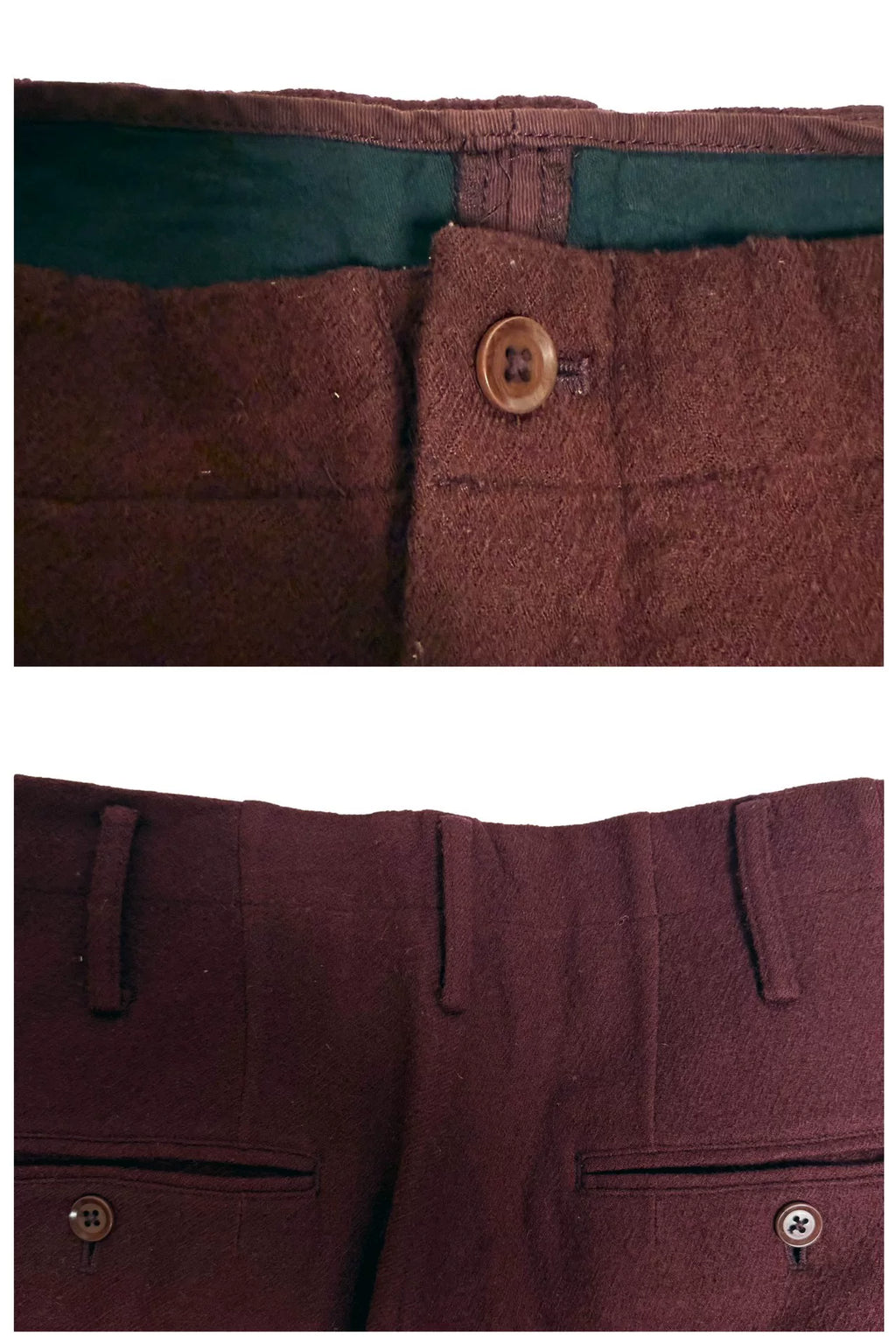 Yohji Yamamoto Pour Homme Mainline 12AW Runway Wool Burgundy Pants
