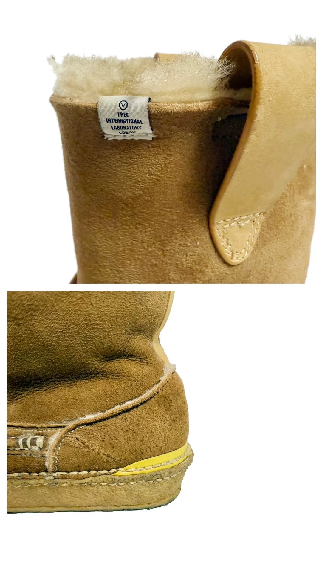 Visvim 09AW Gridwood Moc Toe-Folk Wmv Suede Yellow
