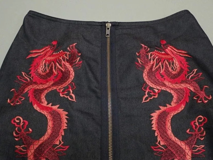 Vivienne Tam Dragon Embroidery Skirt