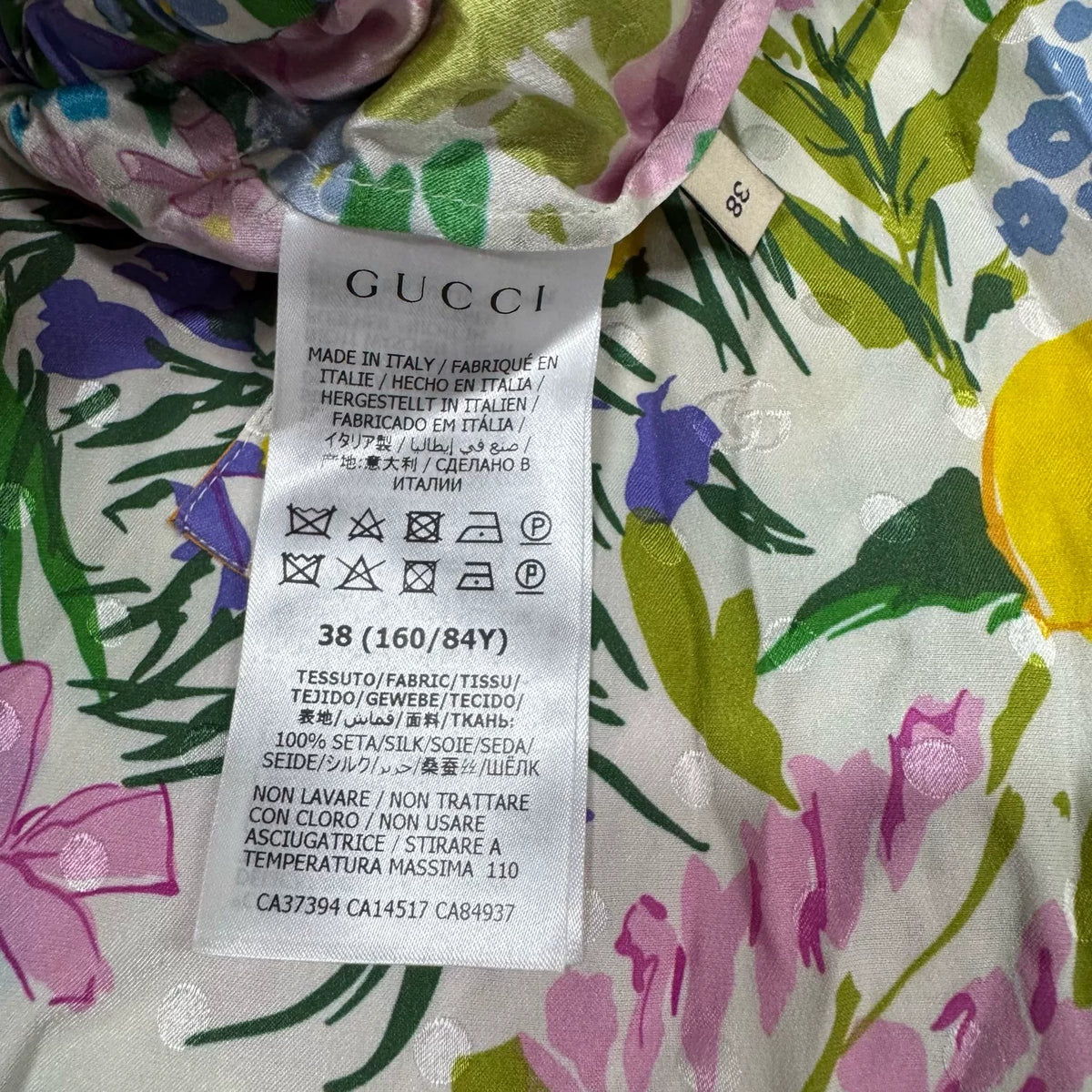 Gucci Long Sleeve Floral Dress