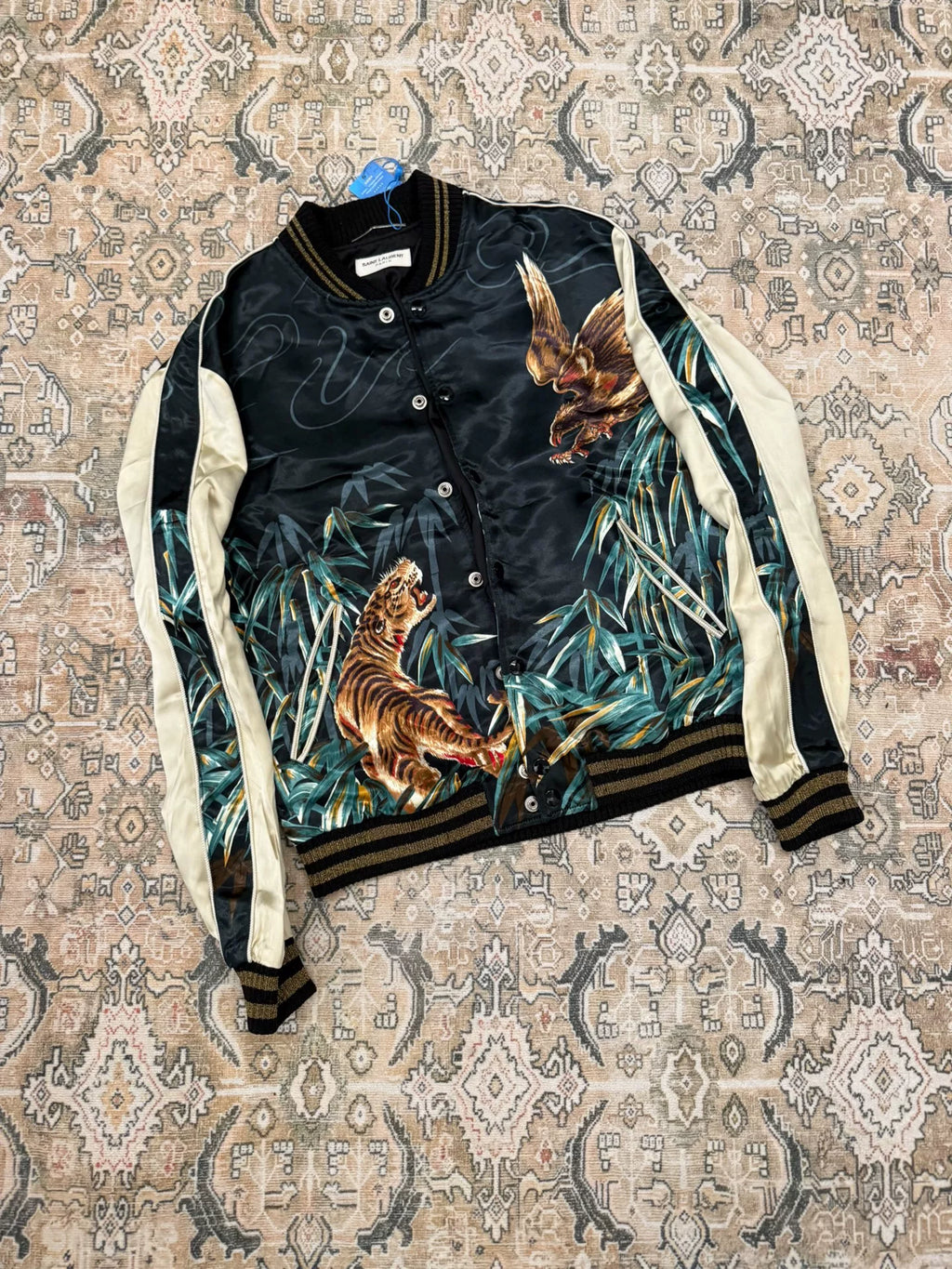 Saint Laurent SS16 Paris Tiger Eagle Jacket