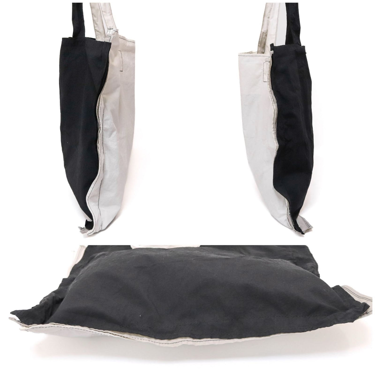 Issey Miyake Overlap Splice Canvas Tote Bag