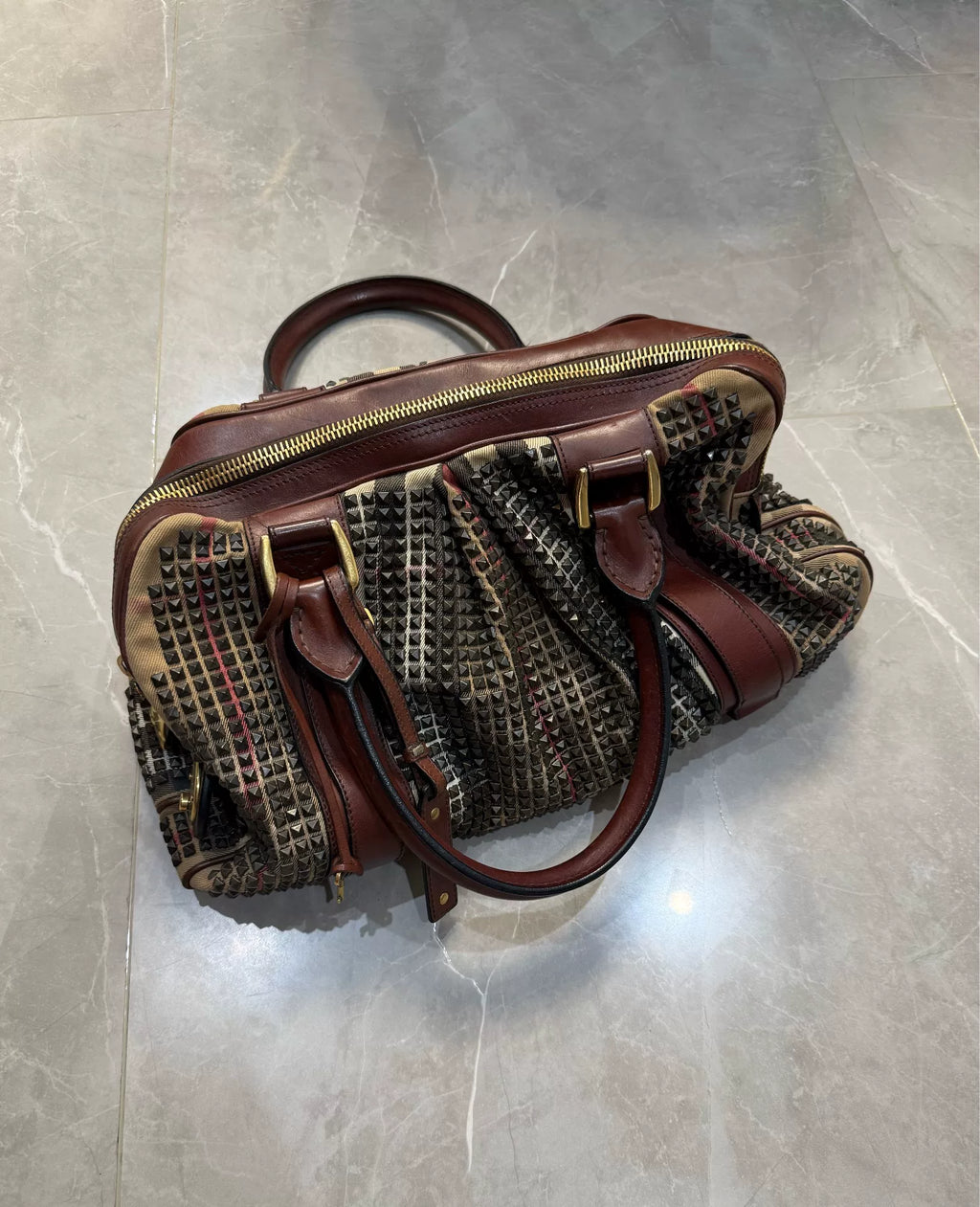 Burberry AW07 Studded Laced Tote Bag by Christopher Bailey